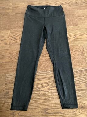 90 Degree by Reflex Black Faux Leather Leggings Size M